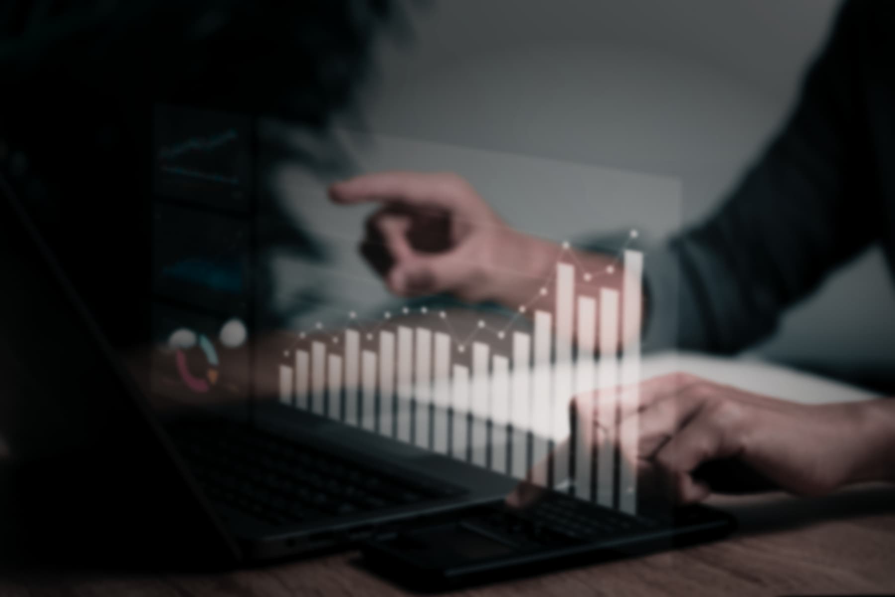Digital marketing analytics on a laptop