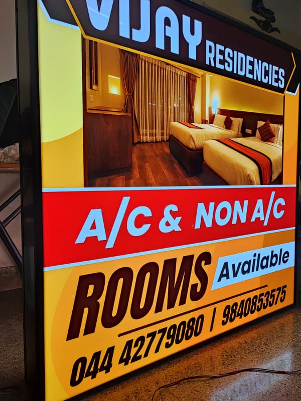 Vijay Residencies A/C Non A/C Rooms Available LED panel